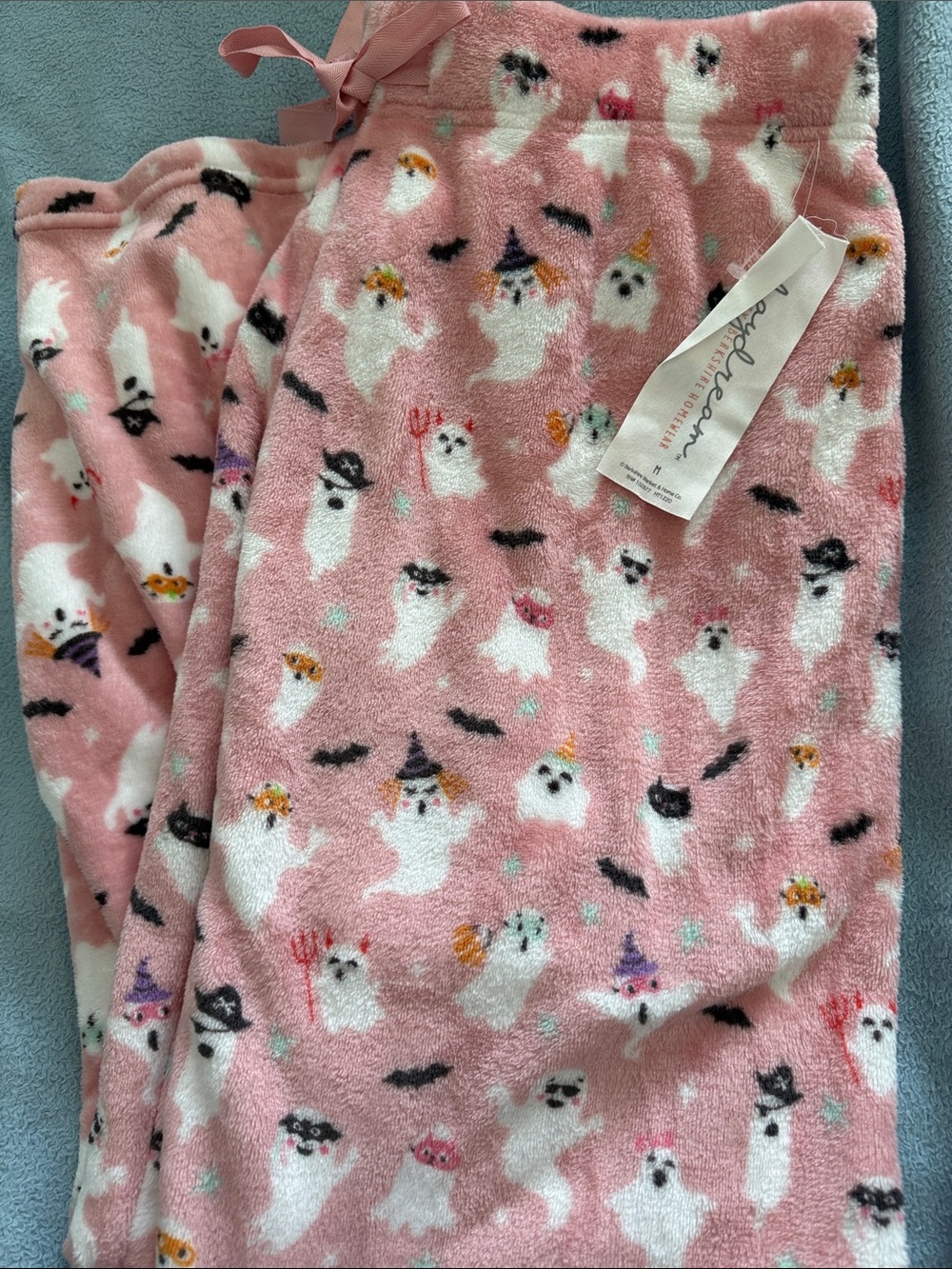 Dearfoams Pink Ghost Print PJ Pants Size Medium NWT